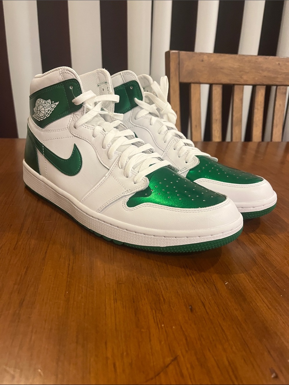 Nike Air Jordan 1 Golf Shoes Sneakers new white green DQ0660 130 Mens Size 13